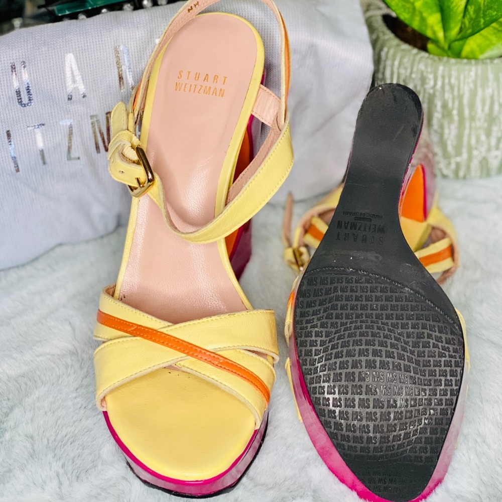 Stuart Weitzman Multicolor Platform Heels - Picture 3 of 7